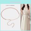 Womens Metal Pearl Waist Chain With Clasp For Dresses And Skirts Summer Fashion