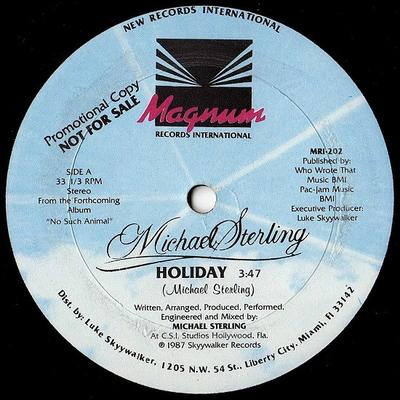 12inch Record MICHAEL STERLING Holiday MRI202 Magnum Records 1987 US SoulFunk Used