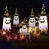 Halloween Decoration Flashing Light LED Skull Festival Dress Up Glowing Wizard Hat Lamps Hanging Decoration Kid Gift
