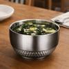 2 Piece Unbreakable Double-layer Rice Bowl 304 Stainless Steel Soup Bowl  Kindergarten