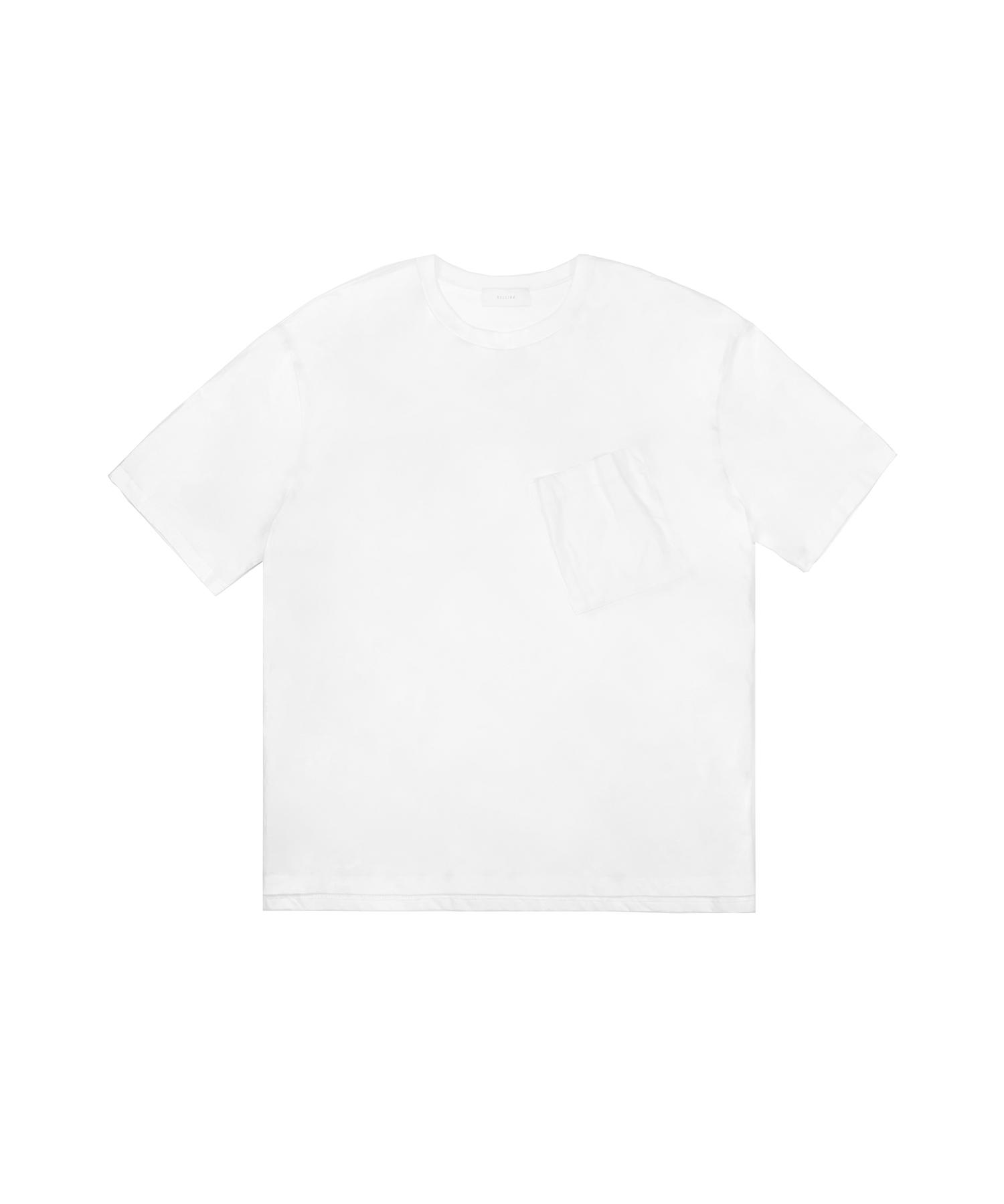 Etosome Asymmetrical Pocket Short Sleeve Tee (White/Unisex) White/Xs