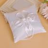 Luxurious Fabric Wedding Rings Pillow With Lace And Pearls Decoration Rings Cushion For Wedding Ceremony Decoration