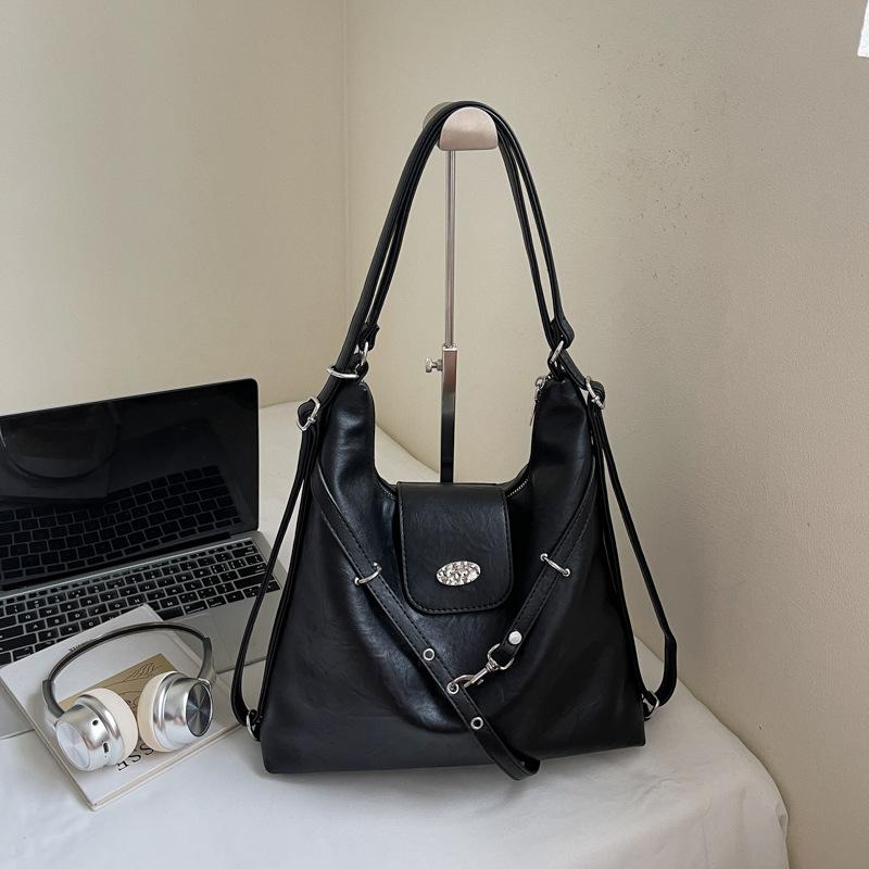 High-value Retro Bag Large-capacity Bag Women's New Autumn Commuting Double Shoulder Back Bag Single Shoulder Tote Bag Women