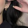 Stylish Small Waist Earrings with Delicate Rings, Luxurious and High-end, Small-sized Zirconia Earrings for The Minority Market.
