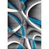 Modern Abstract Area Rug - Geometric Line Pattern Non-Slip Living Room Carpet