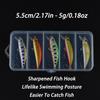 Five-Piece Boxed Sinking Minnow Lures Set, 5.5cm 5g, for Long Cast Fishing