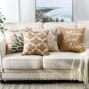 Light Brown Leaf Geometric Linen Cushion Cover for Car Living Room Sofa Bedroom Home Decor, 40x40 45x45 50x50 60x60 Pillowcase