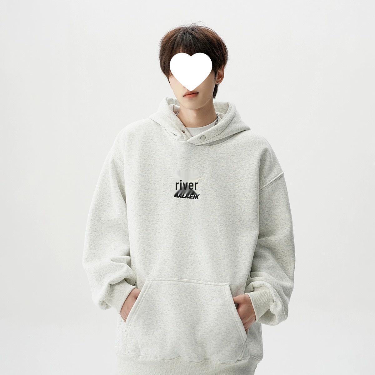 Мужская модная толстовка с капюшоном и вышивкой - Повседневная весенне-осенняя куртка 2XL