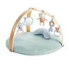 INGENUITY Reversible Baby Play Mat Evolutive - Loamy™ - Foldable, Removable Wooden Play Arch, 5 Toys, Baby Gift