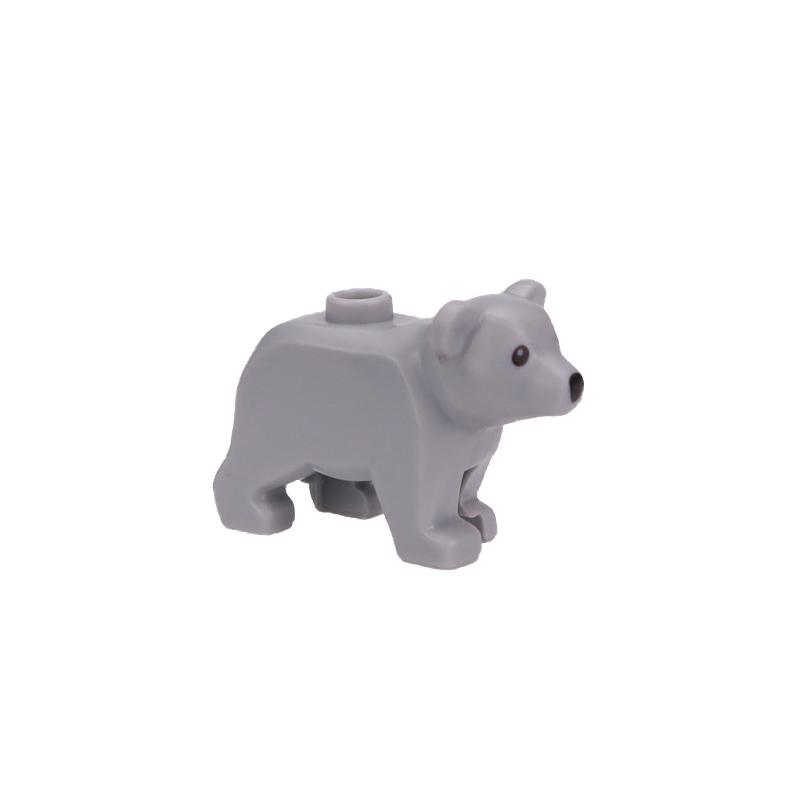 MOC Serie Granja Bosque Escena Crianza Animal Bloques de Construcción Lobo de la Jungla Montura Caballo Oso Marrón Blanco Panda Ladrillos DIY Juguetes para Niños