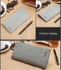 Hengsheng Men's Vintage Long Thin Matte Leather Wallet