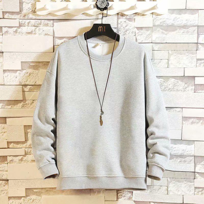 

Men s Korean Style Long-Sleeve Sweatshirt, Trendy and Versatile for Spring & Autumn 4XL сірий колір