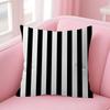 Black White Striped Geometric Rectangle Cushion Cover Polyester Sofa Cushions Decorative Throw Pillows  Decoration Pillowcover