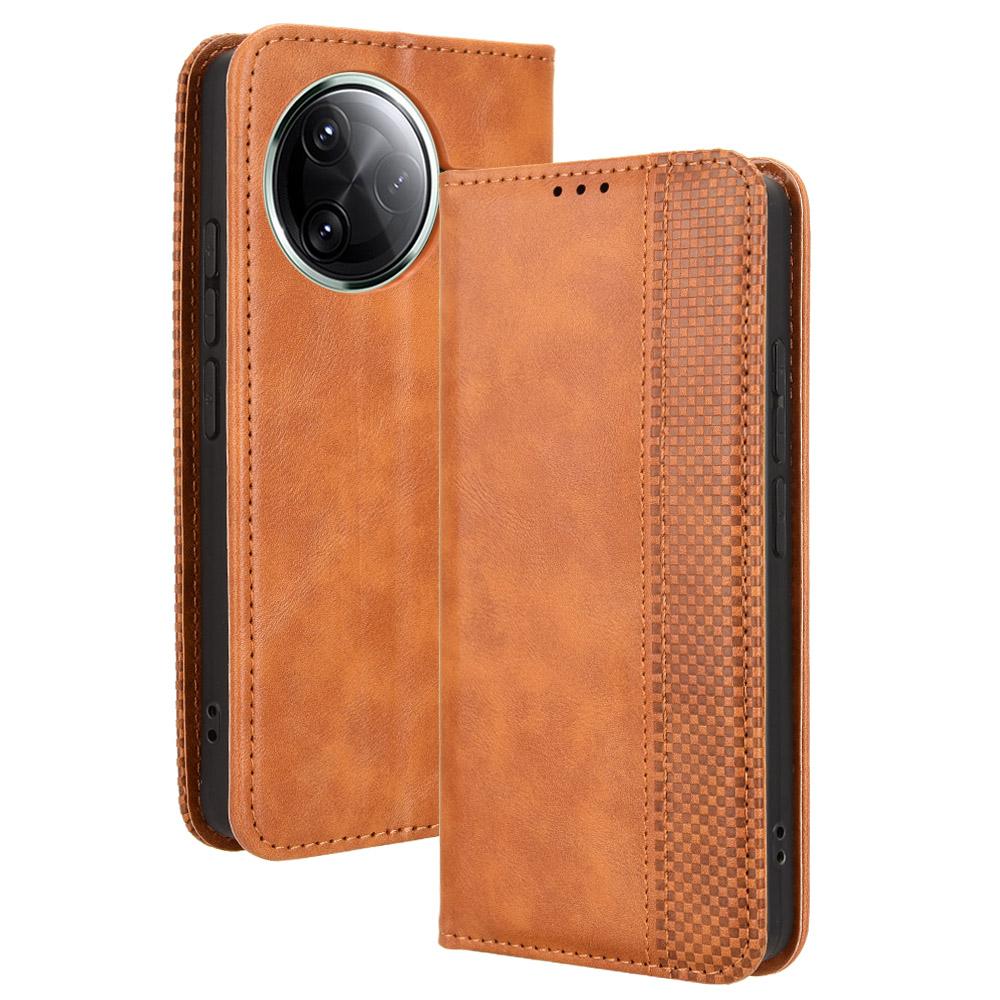

For Xiaomi Redmi K80 5G/K80 Pro 5G/Poco F7 Pro 5G/Poco F7 Ultra 5G Leather Case Wallet Stand Retro Texture Phone Cover Brown