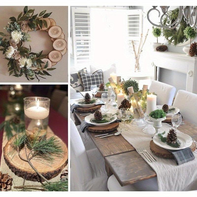 12/17/20/22/25pcs Round Wood Slices Sets for Weddings Family Party Natural Wood Slices for Christmas Various Seasons Festivals