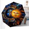 Colorful Celestial Sun & Moon Mandala Art Print Umbrella Day Gift Y293