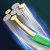Usams Kabel Pleciony U48 Lightning 1,2M2A Fast Charging Led Zielony/Green Sj423Usb02 (Us-Sj423)