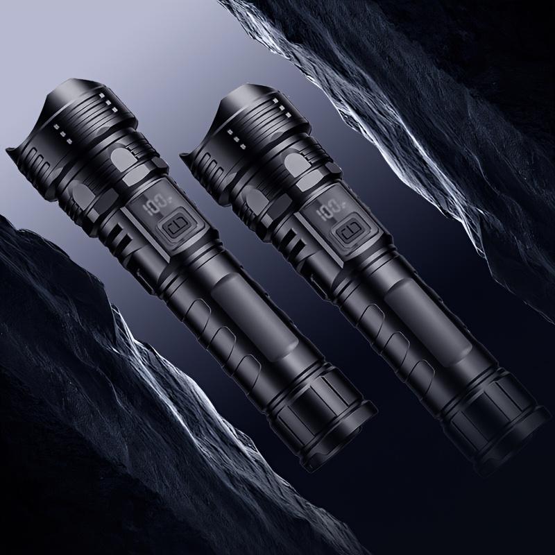 

Сверхъяркий светодиодный фонарик 100 люмен, готовый к чрезвычайным ситуациям — быстрая зарядка, портативный и перезаряжаемый, с цифровым дисплеем, несколько режимов 2pcs