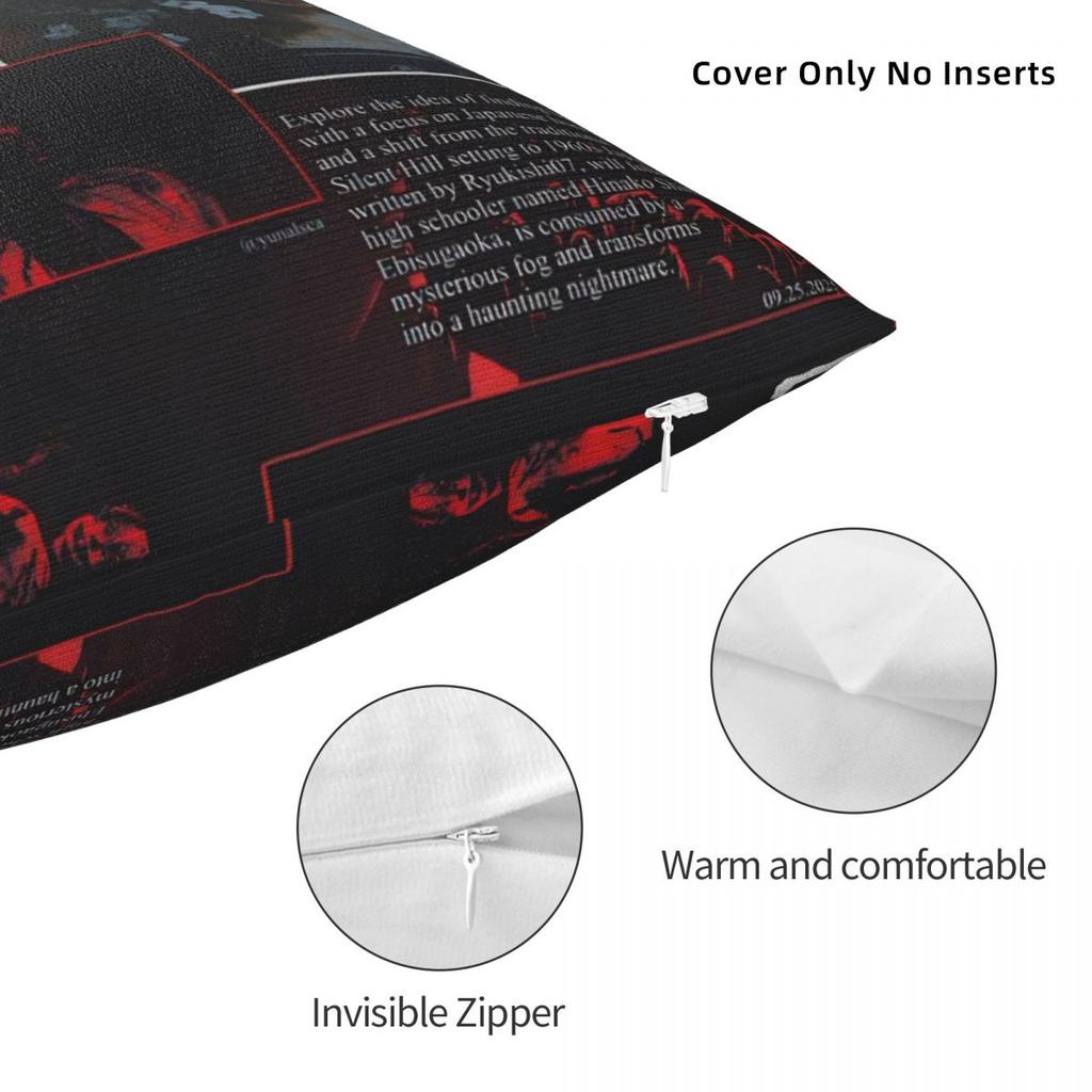 Pillow Cover Silent Hill F Game Hinako Custom DIY Cushion Cover Cute Pillow Case For Office Car Home Decorative Pillowcases