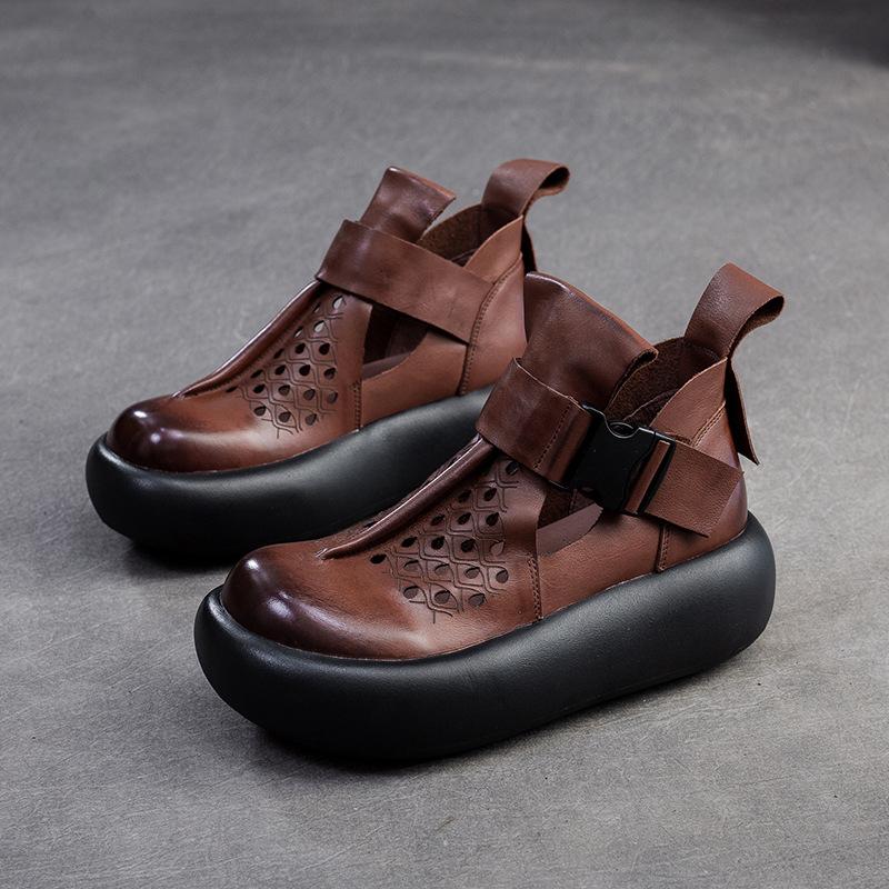 Johnature Retro biezas zoles dobas sandales