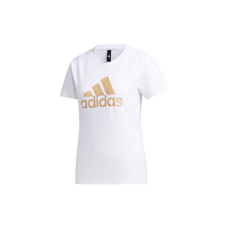 

Adidas Oversized Shiny Logo Футболка с коротким рукавом Женские топы Белые GK8720 M