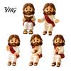 Stylish Tabletop Decorations Cute Praying Jesus Resin Figurine, Blessing Character Desktop Statue, Creative Statues for Entryway Religious Collectible