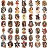 50 Retro Tattoo Girls Doodle Stickers Guitar Laptop Suitcase DIY Waterproof Stickers