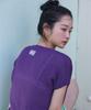 Michikoleondeonkosino Net Texture Knit Top Grape