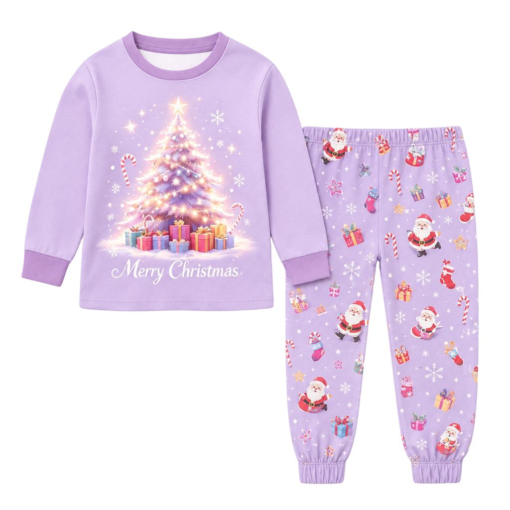 Kids Casual Long Sleeve Top and Pants 2-Piece Outfit Set for Fall Winter Everyday Wear