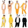 Entzückender Tier-Flanellpyjama für Kinder mit gemütlichem Onesie-Schlafanzug mit Taschen