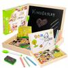 Tableau Magnétique Double Face En Bois Avec Puzzles Magnétiques - Kinderplay (KP4333)