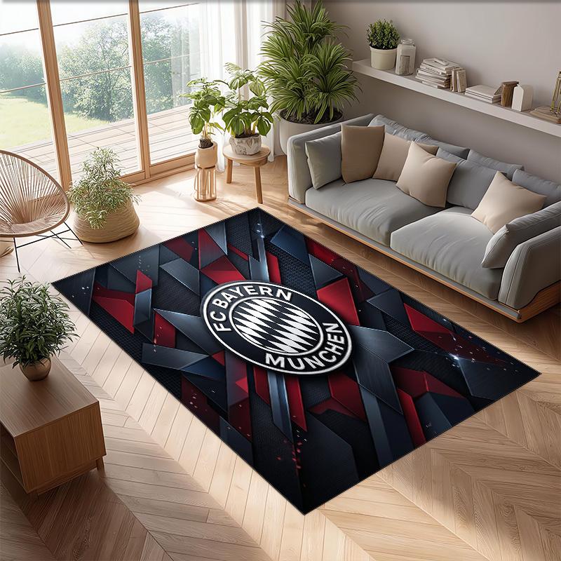 Bayern Munich Printed Flannel Area Rug Non Slip Soft Polyester Floor Carpet Indoor Decor Mat for Bedroom Living Room Sofa Game Room Home Decoration