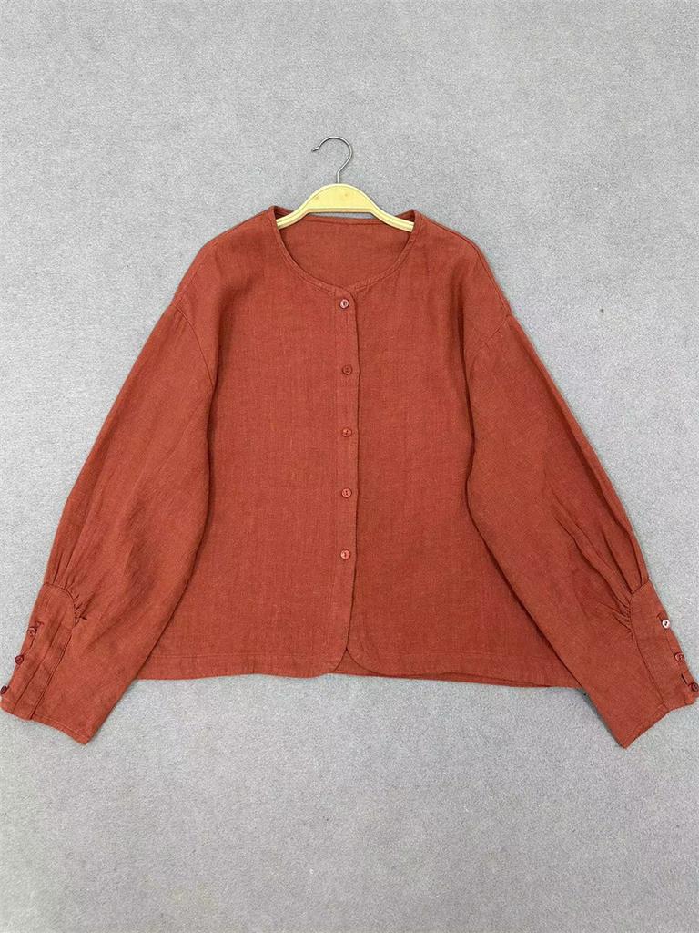 Johnature Japanese Lantern Long Sleeve Casual Sunscreen Jacket Women Autumn Loose Casual Jackets