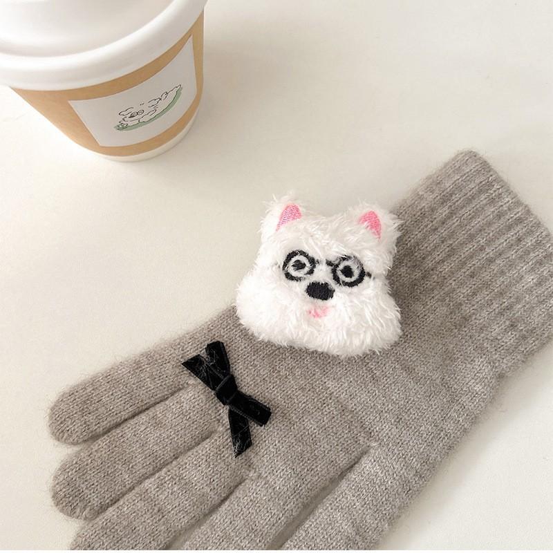 Cartoon Cute Plush Dog Phone Stand Transparent Adhesive Airbag Scalable Desktop Lazy Fun Back
