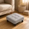 Upholstered Rolling Stool Square Shape Wheeled Short Bench Swivel Caster Stool  Tile Grouting