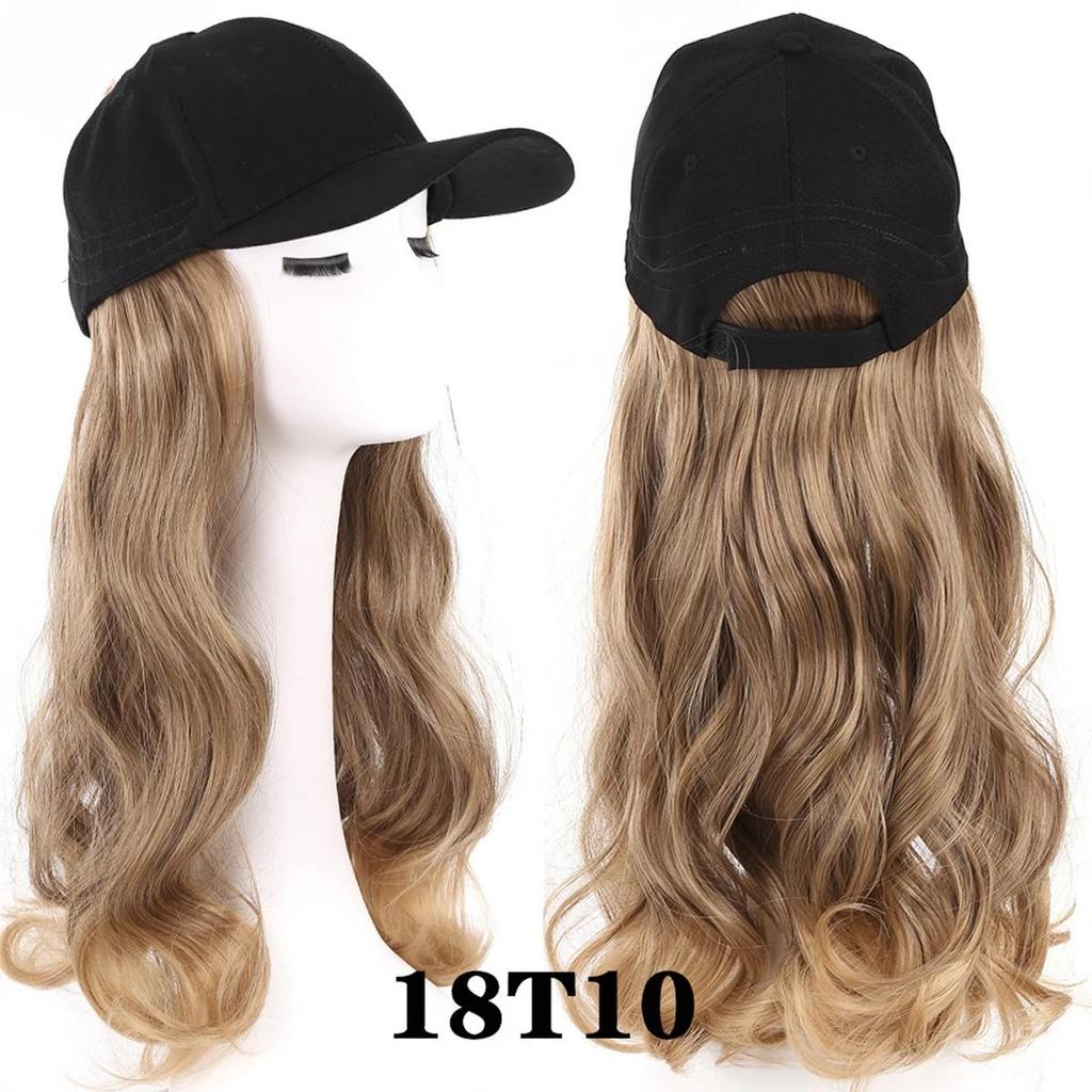 Wig Hat One Piece Women's Large Wavy Long Curly Hair Duckbill Cap Baseball Cap Synthetic Fiber Wig Baseball Cap KTB