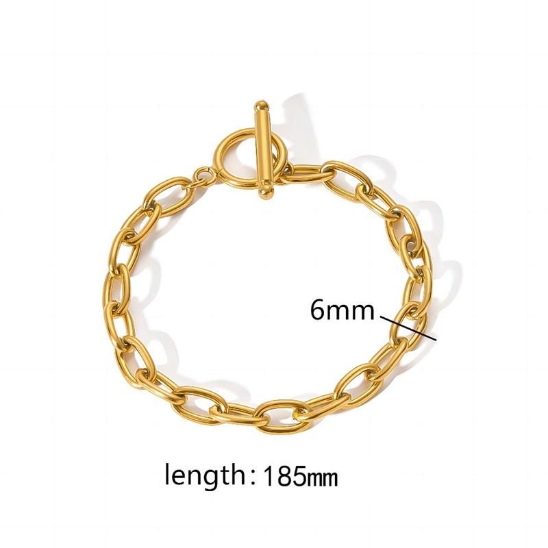 European And American Titanium Steel Bracelet Diy Bracelet 18k Gold Plated Non Fading Stainless Steel Chain Bracelet