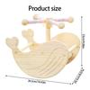 Bird Rocking Stand with Rotating Windmill Whale Rocker Perch Exercise Toy for Parrots Enrichment and Interaction Fun