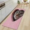1Pcs Cute Cat Pattern Floor Mat Modern Kitchen Polyester Rug Non-Slip Colorful Indoor Carpet, For Home Bathroom Bedroom Living Room Decor
