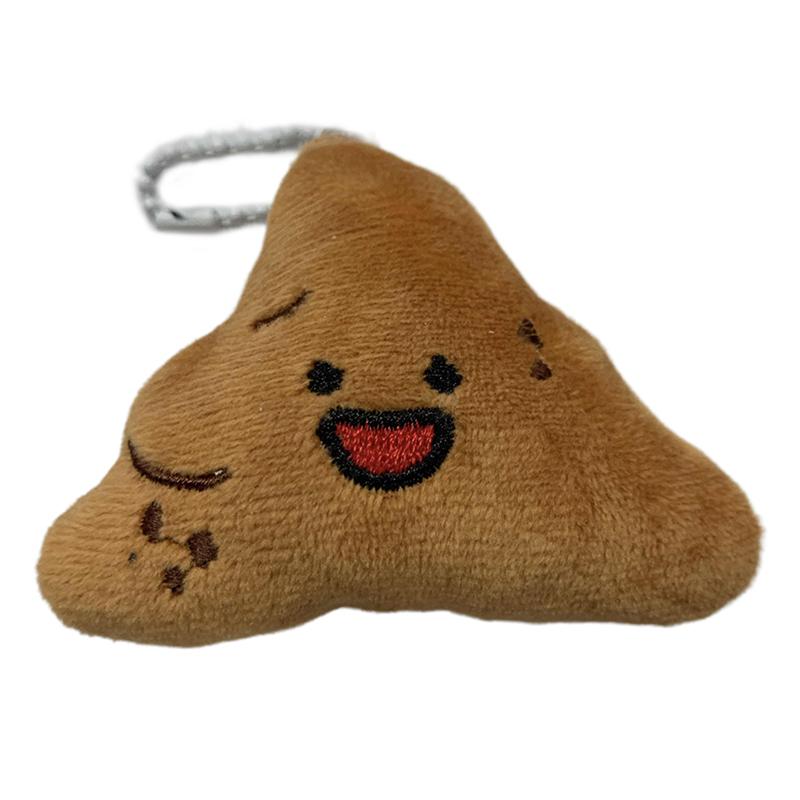 Kawaii Creative Funny Plush Toilet Poop Toilet Paper Keychain Cute Cartoon Keychain  Backpack Decoration Accessories