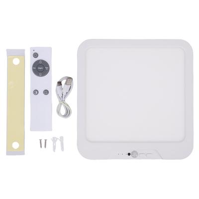 Luz de Teto Recarregável com Controle Remoto Operada a Bateria com Sensor de Movimento Luz para Armário 3 Temperaturas de Cor Montagem Magnética