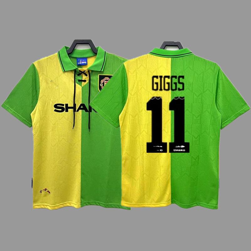 Man L Retro Jersey Football Jersey No. 7 Beckham Cantona C Ronaldo Rooney Giggs Jersey