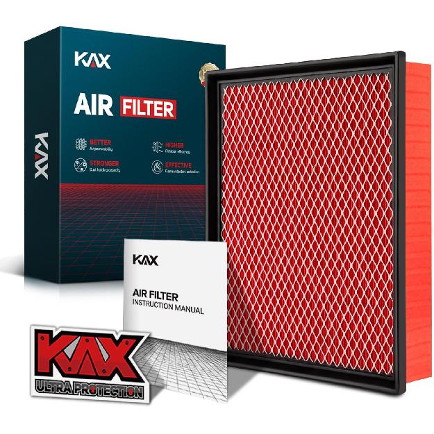 KAX Premium Engine Air Filter, GAF027 (CA8755A) Replacement for Silverado, Suburban, Sierra, Yukon, Avalanche 1500/2500/3500, Tahoe, Escalade