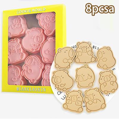 8 Pezzi Tagliabiscotti a Forma di Capibara Cartone Animato Animale Stampo per Fondente Biscotti Strumenti per Decorazione Torta Accessori da Forno Gadget da Cucina