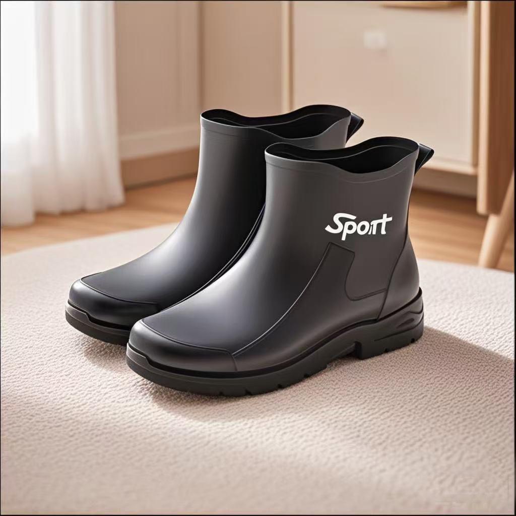 

Модная мужская средняя дождевая обувь ночная светоотражающая интегрированная бандл водонепроницаемая обувь нескользящие мужские резиновые сапоги рыболовная резиновая обувь 39
