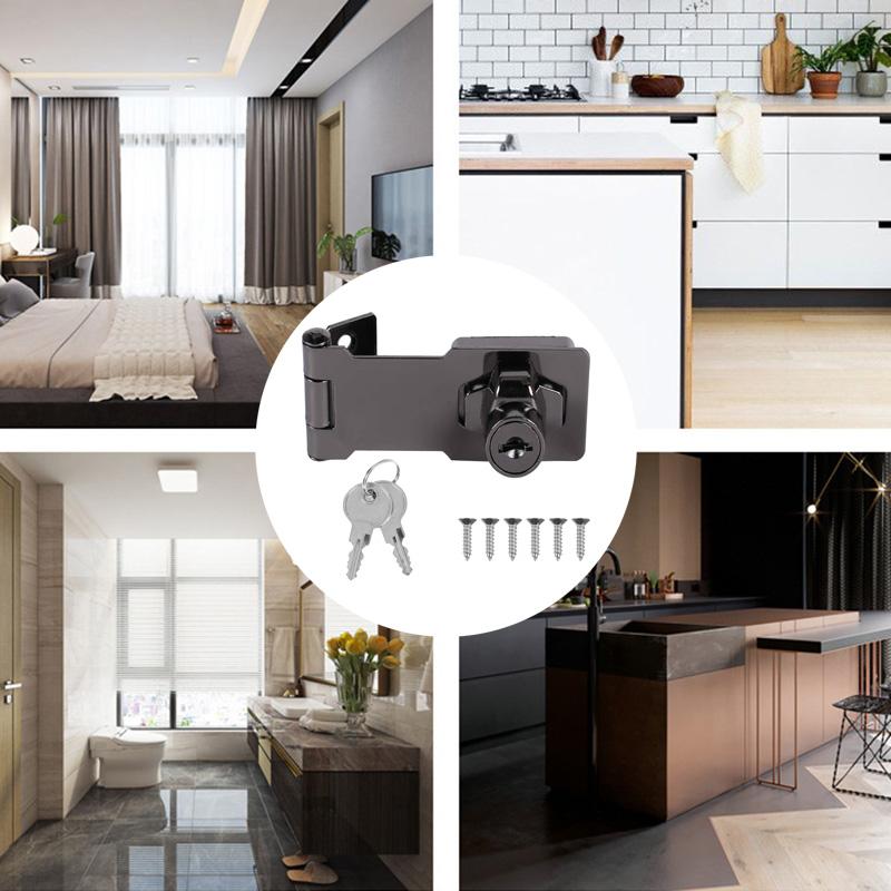 Zăvor cu cheie Zăvor de securitate Blocare ușă Zăvor poartă Buton rotativ Zăvoare cu cheie Zăvor rezistent Zăvor cu ochet cu încuietoare integrată