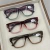 Fashion Large Frame Reading Glasses Vintage Square Anti-Blue Light Plus Diopter Glasses Men Women Trendy Far Sight Eyewear