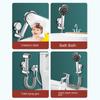 New Unique Horizontal Setting Suction Cup Handheld Shower Head Holder Large Shower Head Supports Relocatable Wall Mounted