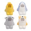 Cartoon Animal Toothbrush Holder Resin Bathroom Organizer Stand for Toothbrushes Paste Adorable Desk Decor for Sink Countertop Multi-Purpose Storage