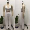 European & American Hollow Bikini Top with Sexy Strap Trousers Two-Piece Set